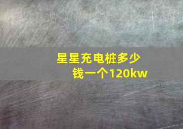 星星充电桩多少钱一个120kw