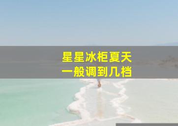 星星冰柜夏天一般调到几档