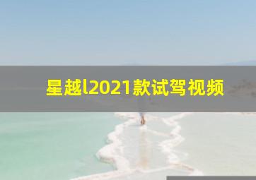 星越l2021款试驾视频