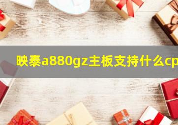 映泰a880gz主板支持什么cpu