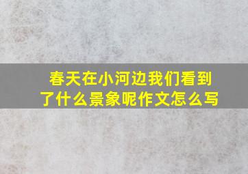 春天在小河边我们看到了什么景象呢作文怎么写