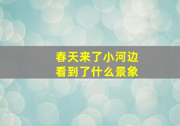 春天来了小河边看到了什么景象