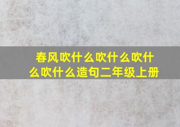 春风吹什么吹什么吹什么吹什么造句二年级上册