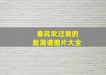 春风吹过我的脸简谱图片大全