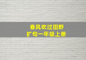 春风吹过田野扩句一年级上册