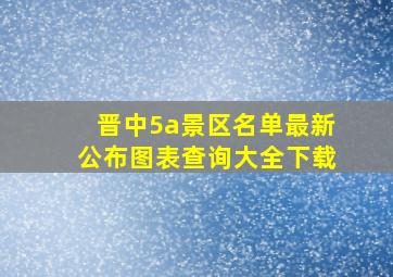 晋中5a景区名单最新公布图表查询大全下载