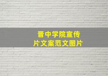 晋中学院宣传片文案范文图片