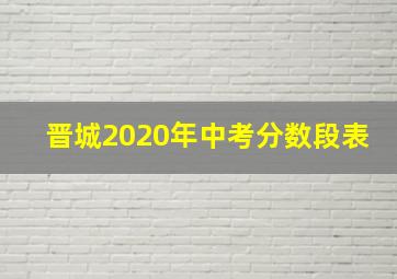 晋城2020年中考分数段表