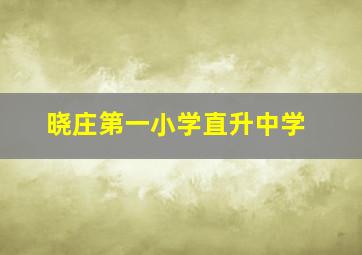 晓庄第一小学直升中学