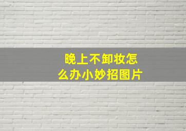 晚上不卸妆怎么办小妙招图片