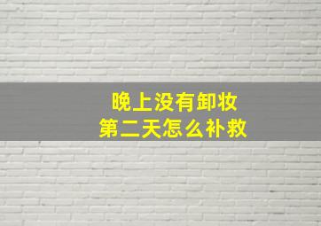 晚上没有卸妆第二天怎么补救