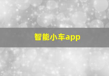 智能小车app