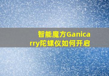 智能魔方Ganicarry陀螺仪如何开启