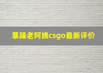 暴躁老阿姨csgo最新评价