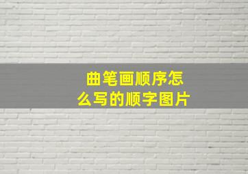 曲笔画顺序怎么写的顺字图片