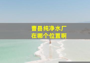 曹县纯净水厂在哪个位置啊