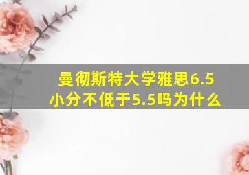 曼彻斯特大学雅思6.5小分不低于5.5吗为什么