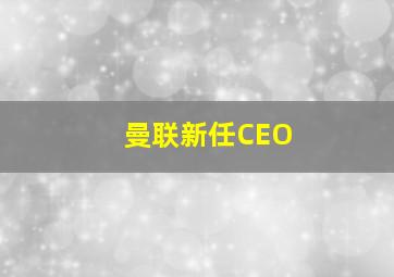 曼联新任CEO