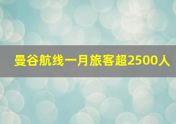 曼谷航线一月旅客超2500人