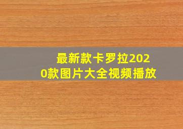 最新款卡罗拉2020款图片大全视频播放