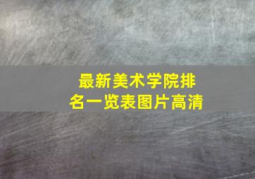 最新美术学院排名一览表图片高清