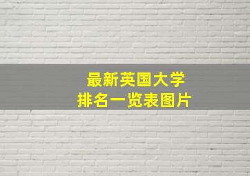 最新英国大学排名一览表图片