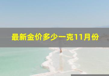 最新金价多少一克11月份