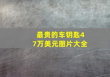 最贵的车钥匙47万美元图片大全