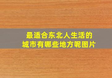 最适合东北人生活的城市有哪些地方呢图片