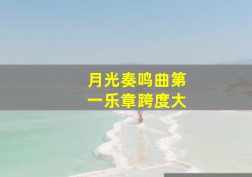 月光奏鸣曲第一乐章跨度大