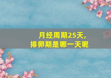 月经周期25天,排卵期是哪一天呢