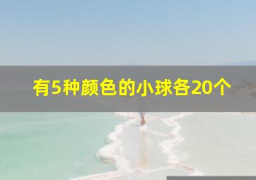 有5种颜色的小球各20个