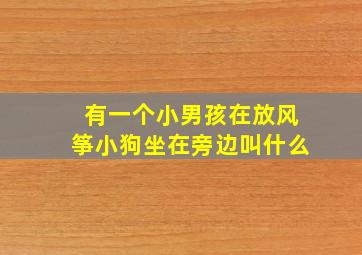 有一个小男孩在放风筝小狗坐在旁边叫什么