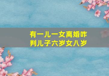 有一儿一女离婚咋判儿子六岁女八岁