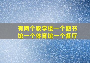 有两个教学楼一个图书馆一个体育馆一个餐厅