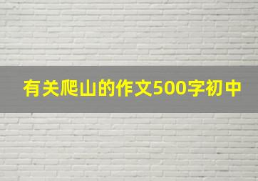 有关爬山的作文500字初中