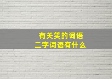 有关笑的词语二字词语有什么