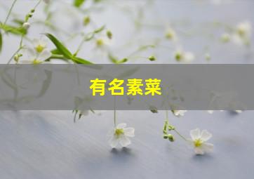 有名素菜