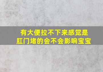 有大便拉不下来感觉是肛门堵的会不会影响宝宝