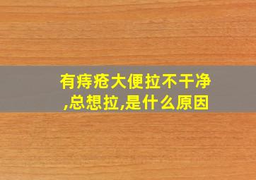 有痔疮大便拉不干净,总想拉,是什么原因