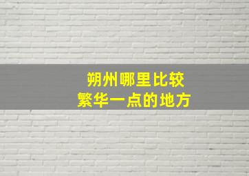 朔州哪里比较繁华一点的地方