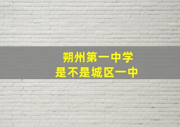 朔州第一中学是不是城区一中