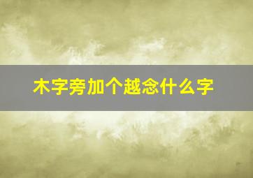 木字旁加个越念什么字