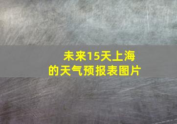 未来15天上海的天气预报表图片