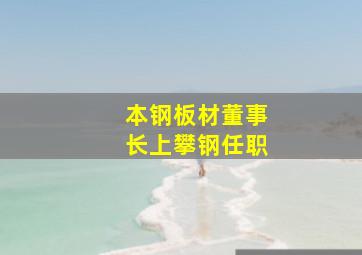 本钢板材董事长上攀钢任职