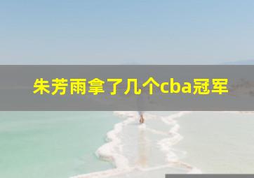 朱芳雨拿了几个cba冠军