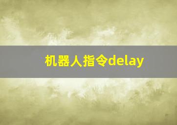 机器人指令delay