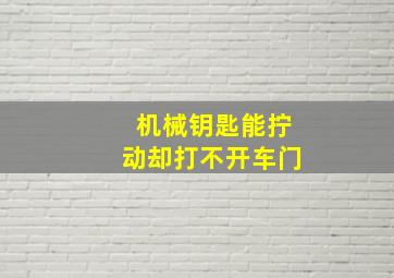 机械钥匙能拧动却打不开车门