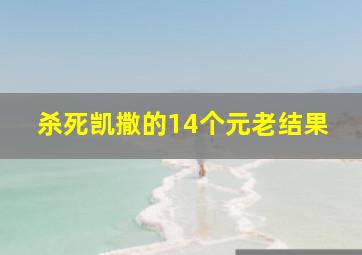 杀死凯撒的14个元老结果