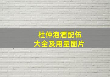 杜仲泡酒配伍大全及用量图片